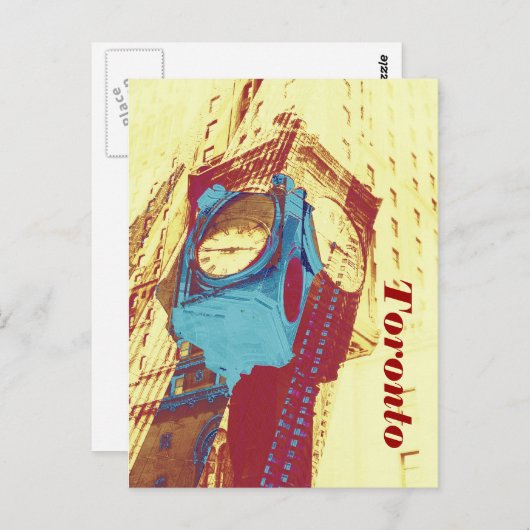Toronzeit - alte Uhr mit Gewerkschaft Postkarte (Vorne/Hinten)