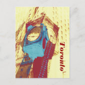 Toronzeit - alte Uhr mit Gewerkschaft Postkarte (Vorderseite)