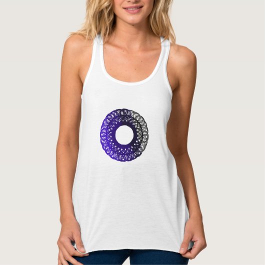 Torpam lila schwarzer Behälter Tank Top (Vorderseite)
