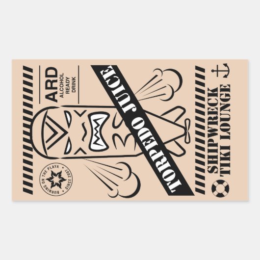 Torpedo-Juice-Aufkleber Rechteckiger Aufkleber (Vorderseite)