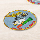 Torpedoente Runder Pappuntersetzer (Angewinkelt)