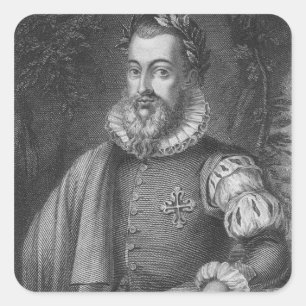 Torquato Tasso Quadratischer Aufkleber