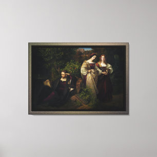 Torquato Tasso und die beiden Leonores Leinwanddruck