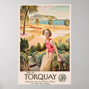 Torquay Devon England Küste English Riviera Poster