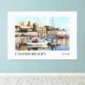 Torquay Marina, Englische Riviera, Devon Leinwanddruck (Insitu (Holzboden))