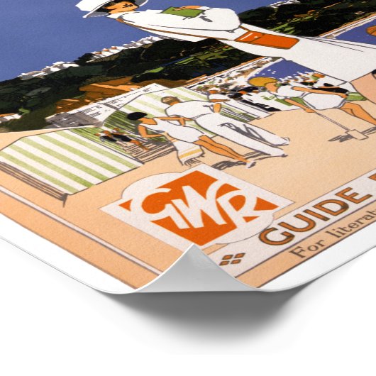 Torquay Vintage Travel Poster - Wiederherstellung (Ecke)