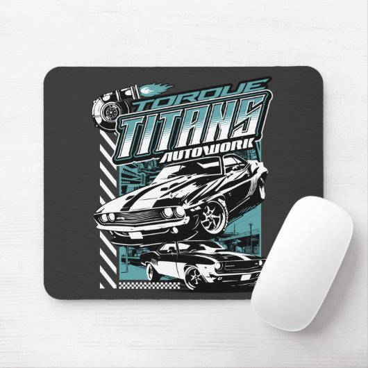 TORQUE TITANS AUTOWORKS - USA LEGEND CARS MOUSEPAD (Mit Mouse)