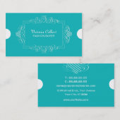 Torquoise elegante Visitenkarte-Schablone Visitenkarte (Vorne/Hinten)