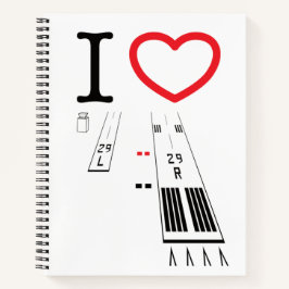 Torrance Airport Runways 29L - 29R / 11L - 11R Notizblock