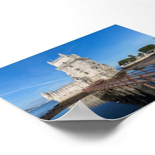 Torre de Belem in Lisbon Poster (Ecke)
