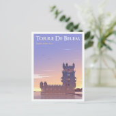 Torre de Belem Lissabon Postkarte (Stehend Vorderseite)
