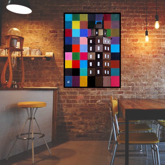 Torre de Hércules Abstract Painting by Alfred Fox Leinwanddruck