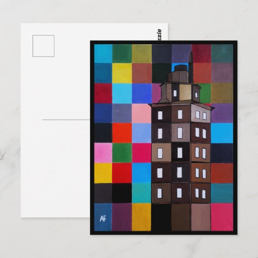 Torre de Hércules Abstract Painting by Alfred Fox Postkarte (Vorne/Hinten)