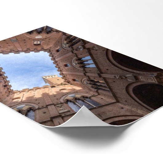 Torre del Mangia Siena Poster (Ecke)