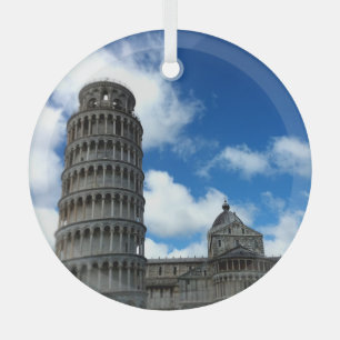Torre di Pisa Toskana mit Beautiful Blue Sky Ornament Aus Glas