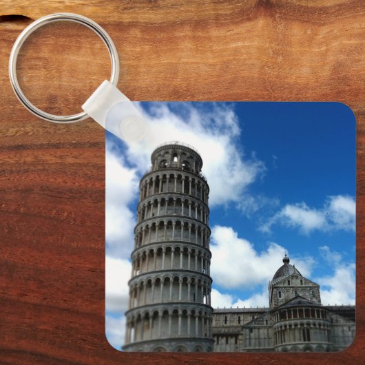 Torre di Pisa Toskana mit Beautiful Blue Sky Schlüsselanhänger (Vorderseite)
