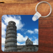 Torre di Pisa Toskana mit Beautiful Blue Sky Schlüsselanhänger (Rückseite)