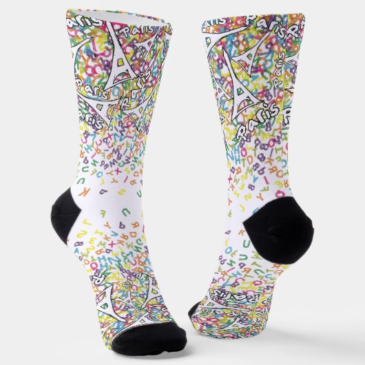 Torre Eiffel con alfabeto Socken (Gewinkelt)