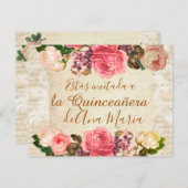 Torre Eiffel elegante beklagenswert de la Quincean Einladung (Vorne/Hinten)