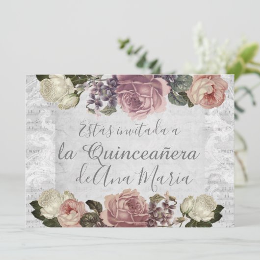 Torre Eiffel elegante beklagenswert de la Quincean Einladung (Stehend Vorderseite)