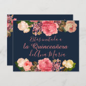 Torre Eiffel elegante beklagenswert de la Quincean Einladung (Vorne/Hinten)