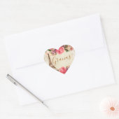 Torre Eiffel elegante lamentable de la vendimia Herz-Aufkleber (Umschlag)