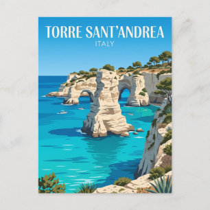 Torre Sant'Andrea Meeresssäulen Melendugno Italien Postkarte