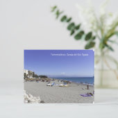 Torremolinos Beach, Costa del Sol, Spanien Postkarte (Stehend Vorderseite)