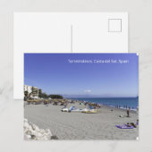Torremolinos Beach, Costa del Sol, Spanien Postkarte (Vorne/Hinten)
