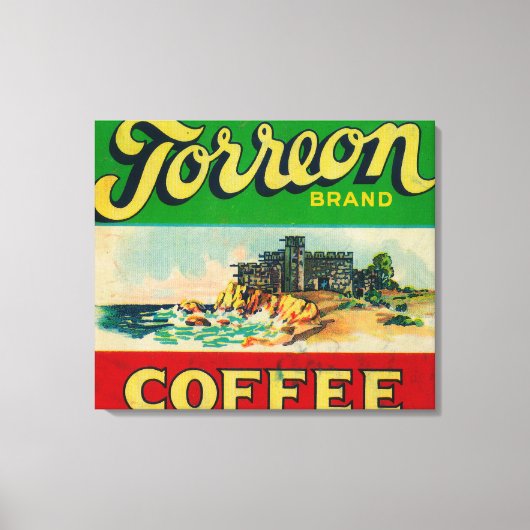Torreon Coffee Label Leinwanddruck (Vorderseite)