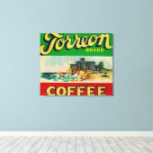 Torreon Coffee Label Leinwanddruck (Insitu (Holzboden))