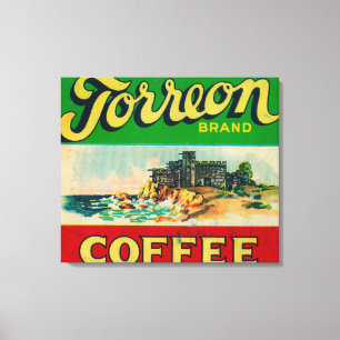 Torreon Coffee Label Leinwanddruck