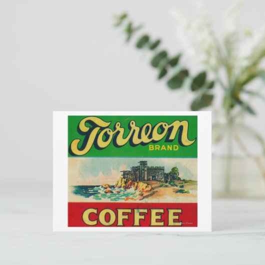 Torreon Coffee Label Postkarte (Stehend Vorderseite)