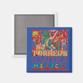 TORREON Mexico Magnet (Vorderseite/Rückseite)