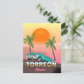 Torreon Mexico Reiseplakat Postkarte (Stehend Vorderseite)