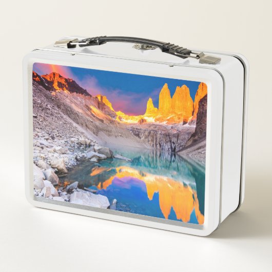 Torres del Paine, Chile Metall Brotdose (Rückseite)