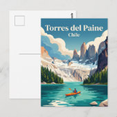 Torres del Paine Chile Postkarte (Vorne/Hinten)