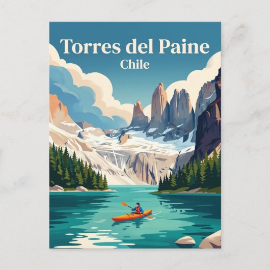 Torres del Paine Chile Postkarte (Vorderseite)