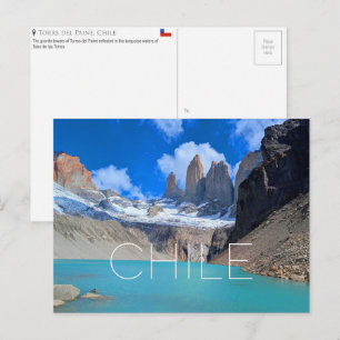 Torres Del Paine, Chile-Reisepostkarte Postkarte