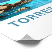 Torres Del Paine Chile Travel Print Poster (Ecke)