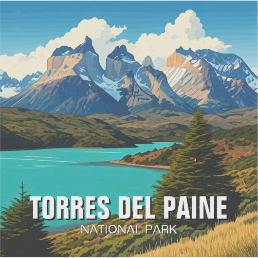 Torres Del Paine Nationalpark Chile Aufkleber (Vorderseite)