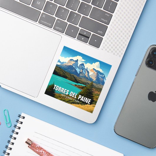 Torres Del Paine Nationalpark Chile Aufkleber (Laptop mit iPhone)
