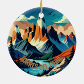 Torres del Paine Nationalpark Chile Keramik Ornament (Hinten)