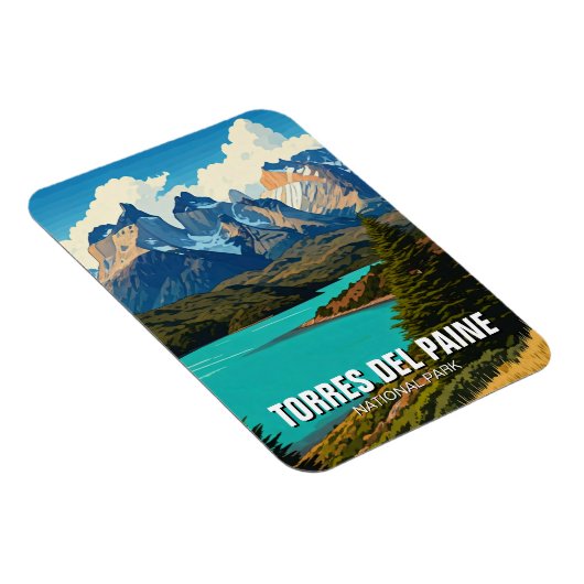 Torres Del Paine Nationalpark Chile Magnet (Rechte Seite)
