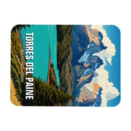 Torres Del Paine Nationalpark Chile Magnet (Horizontal)