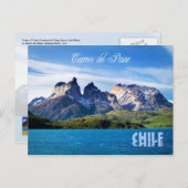 Torres del Paine Nationalpark, Chile Postkarte (Vorne/Hinten)
