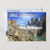 Torres del Paine Nationalpark, Chile Postkarte (Vorne/Hinten)