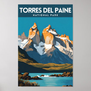 Torres Del Paine Nationalpark Reisende Poster