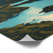 Torres del Paine Nationalpark Traditionelle Reise Poster (Ecke)