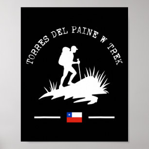 Torres Del Paine W Trek Nationalpark Wanderweg Wan Poster